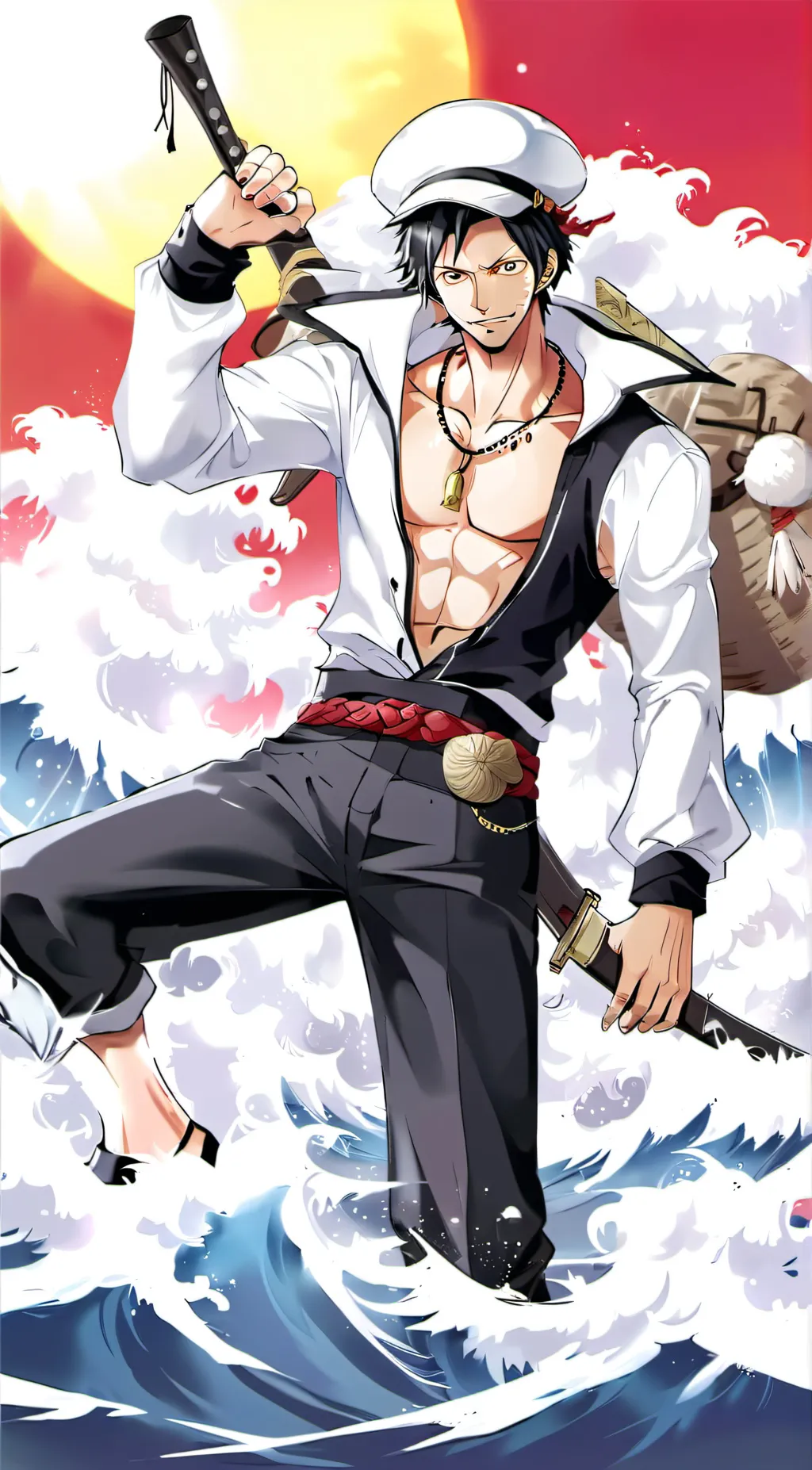 ai character: Trafalgar law   background