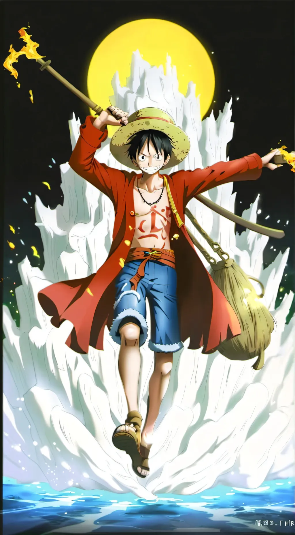 ai character: monkey d luffy background