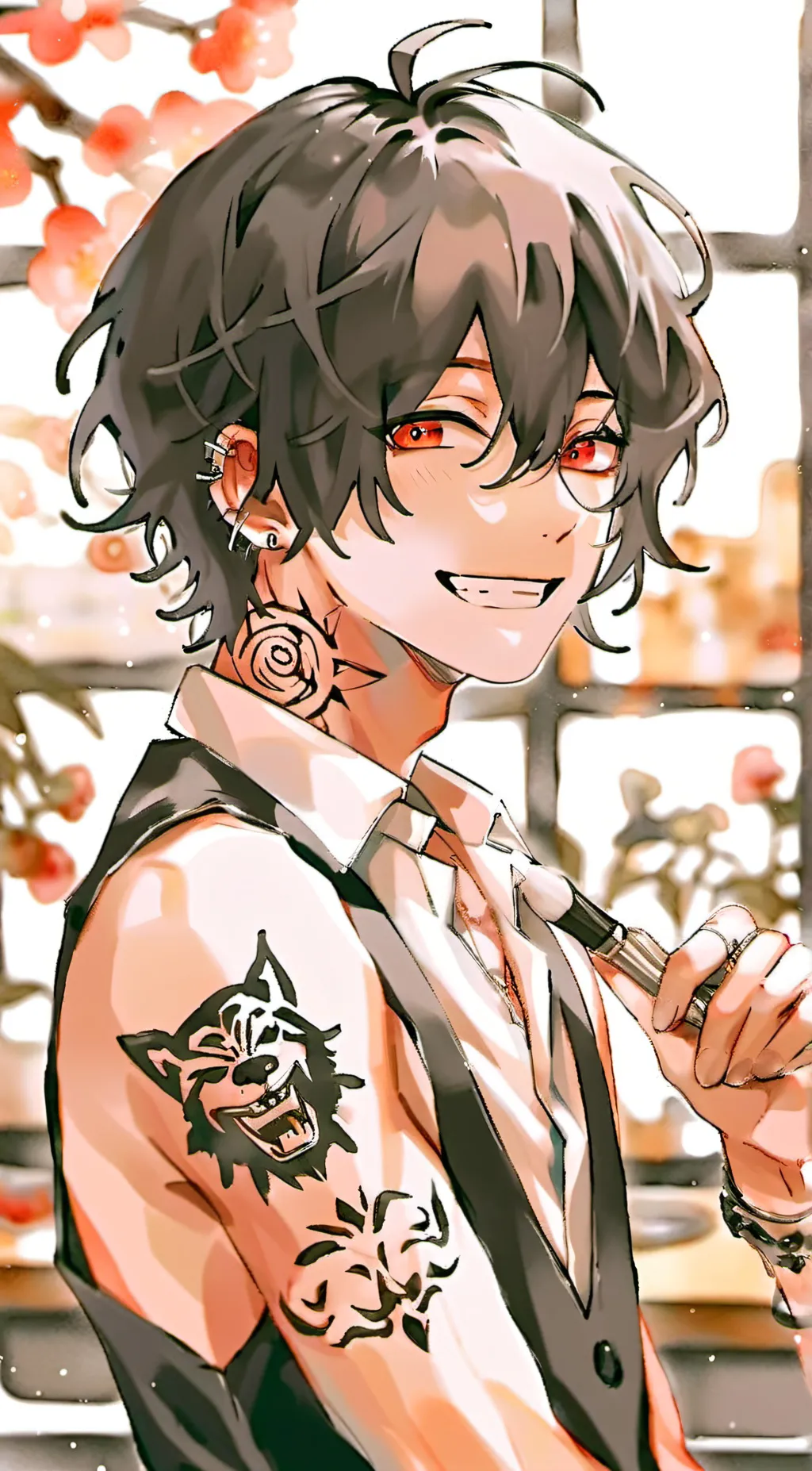 ai character: Layton Jamei  background