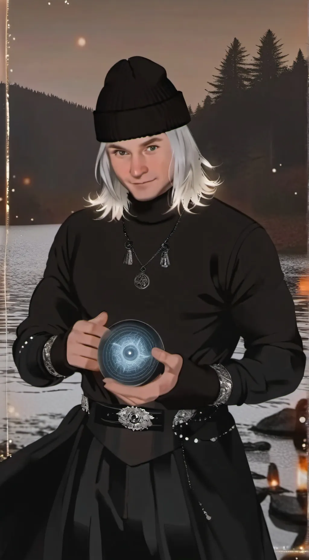 ai character: River Rees  background