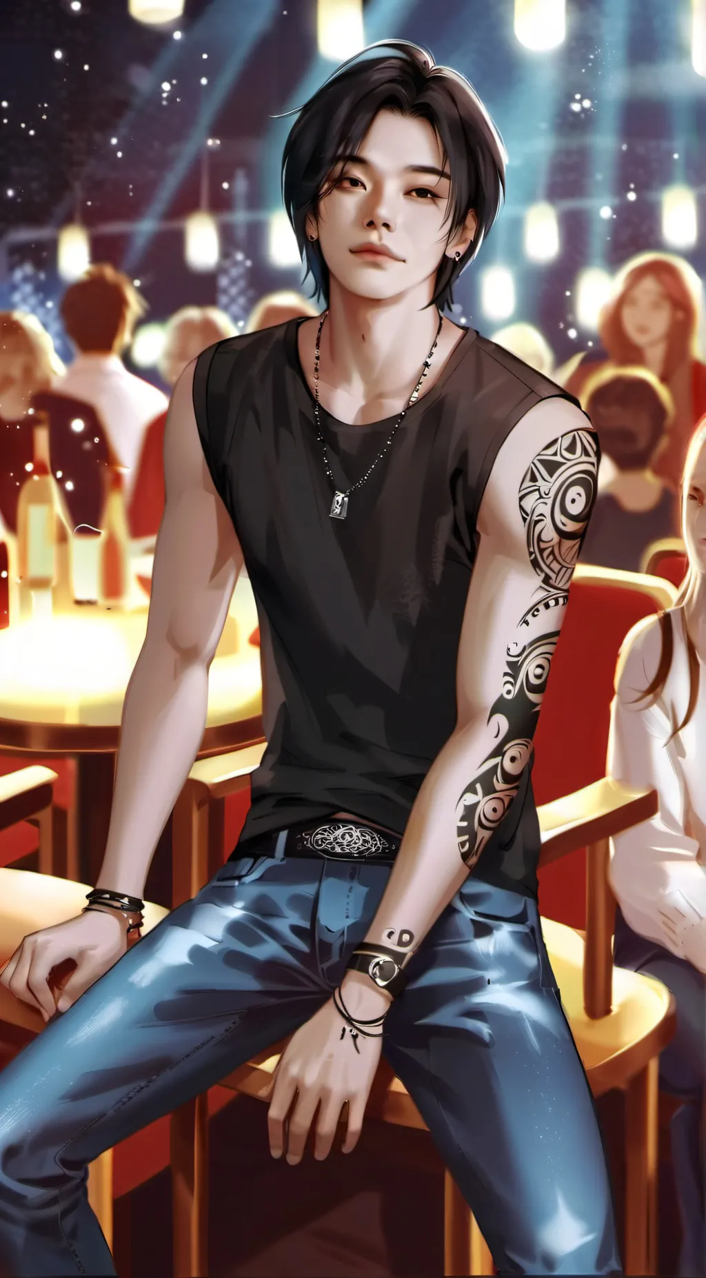 ai character: hyunjin  background