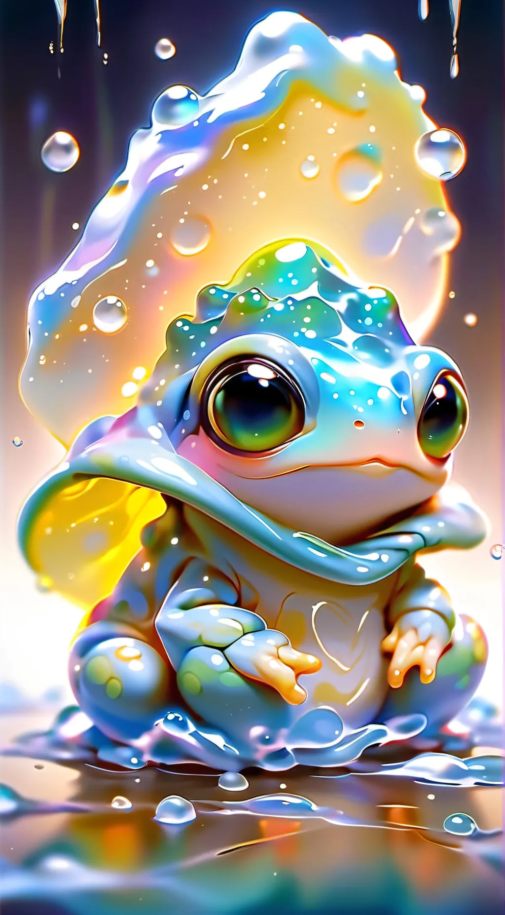 ai character: the milky-frog background