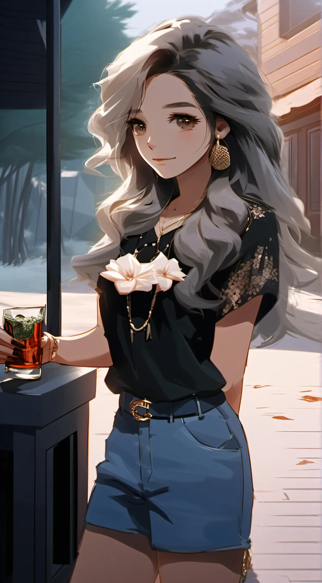 ai character: Luna background