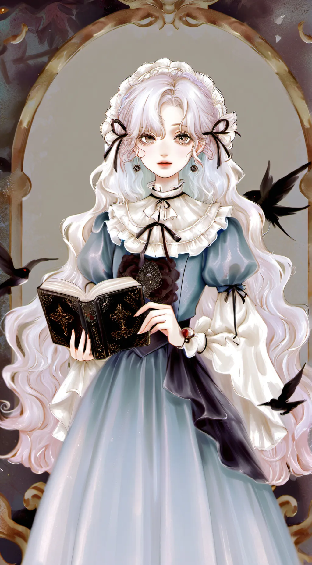 ai character: rose background