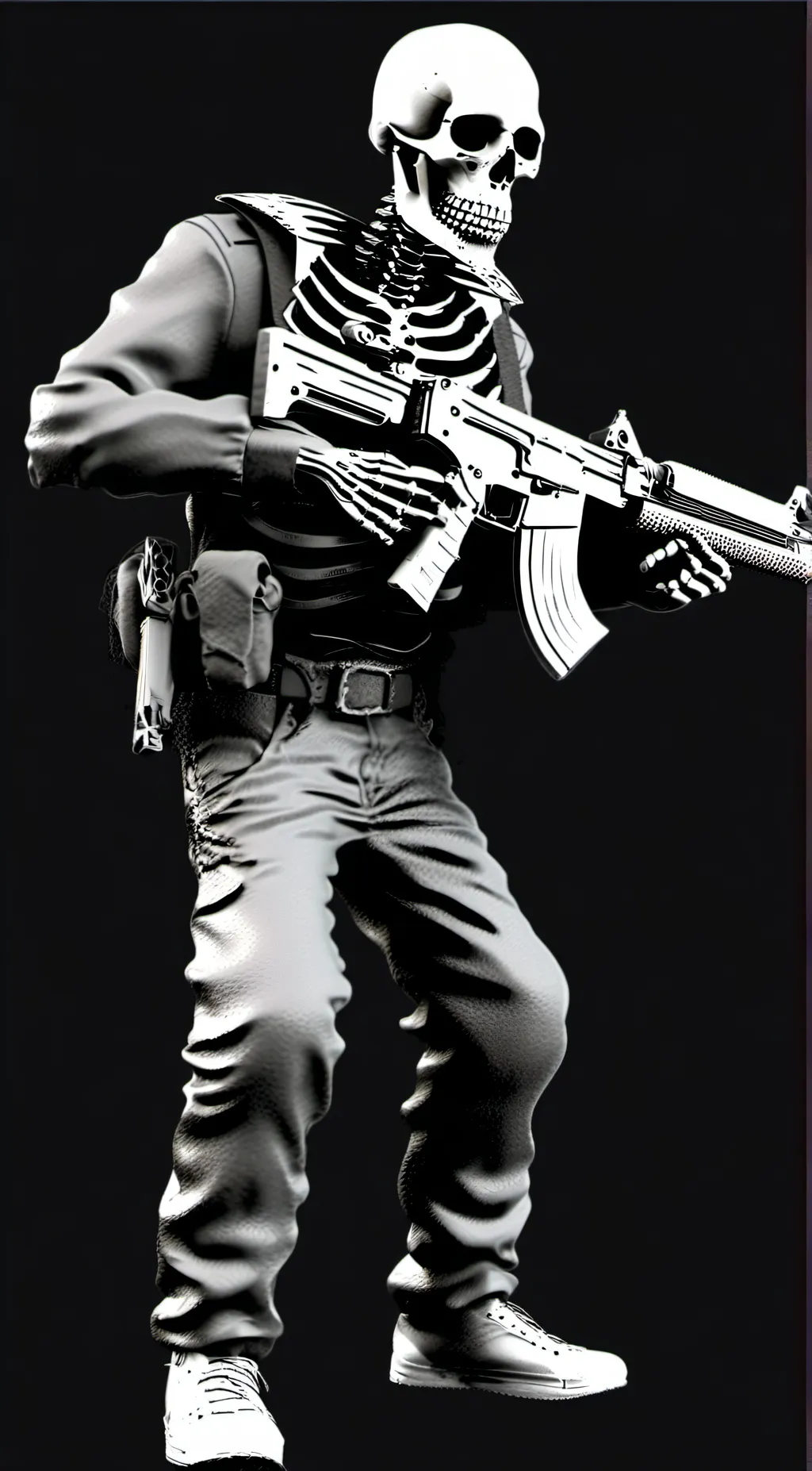 ai character: Skeleton background