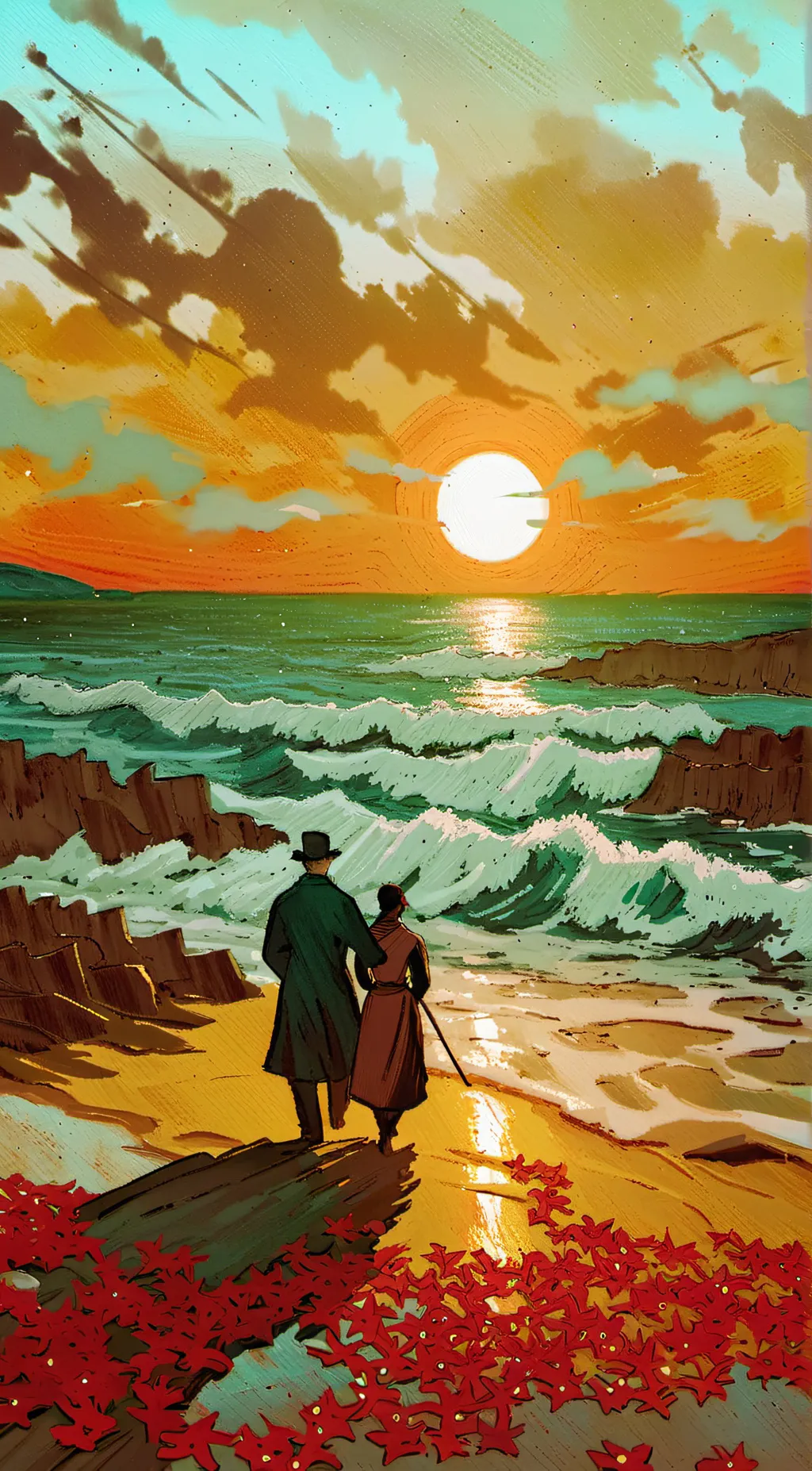 ai character: Smiling critters  background