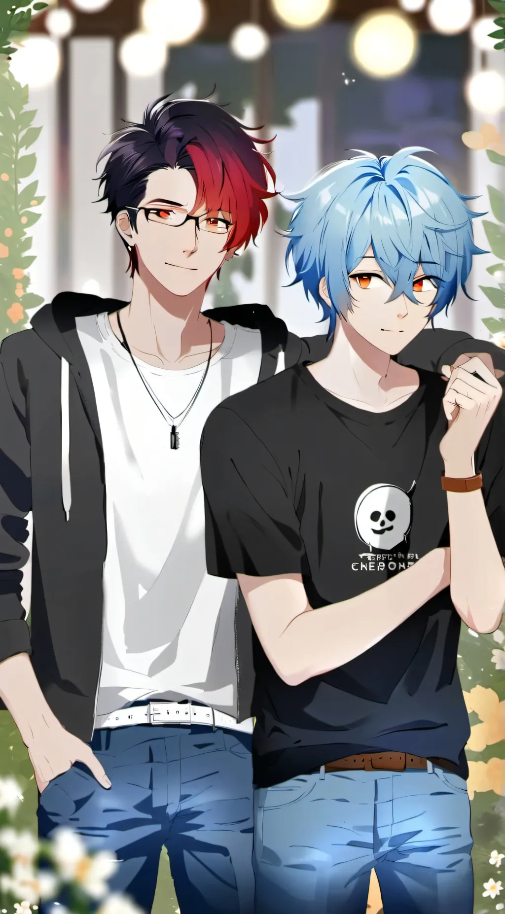 ai character: Justen and Noah background