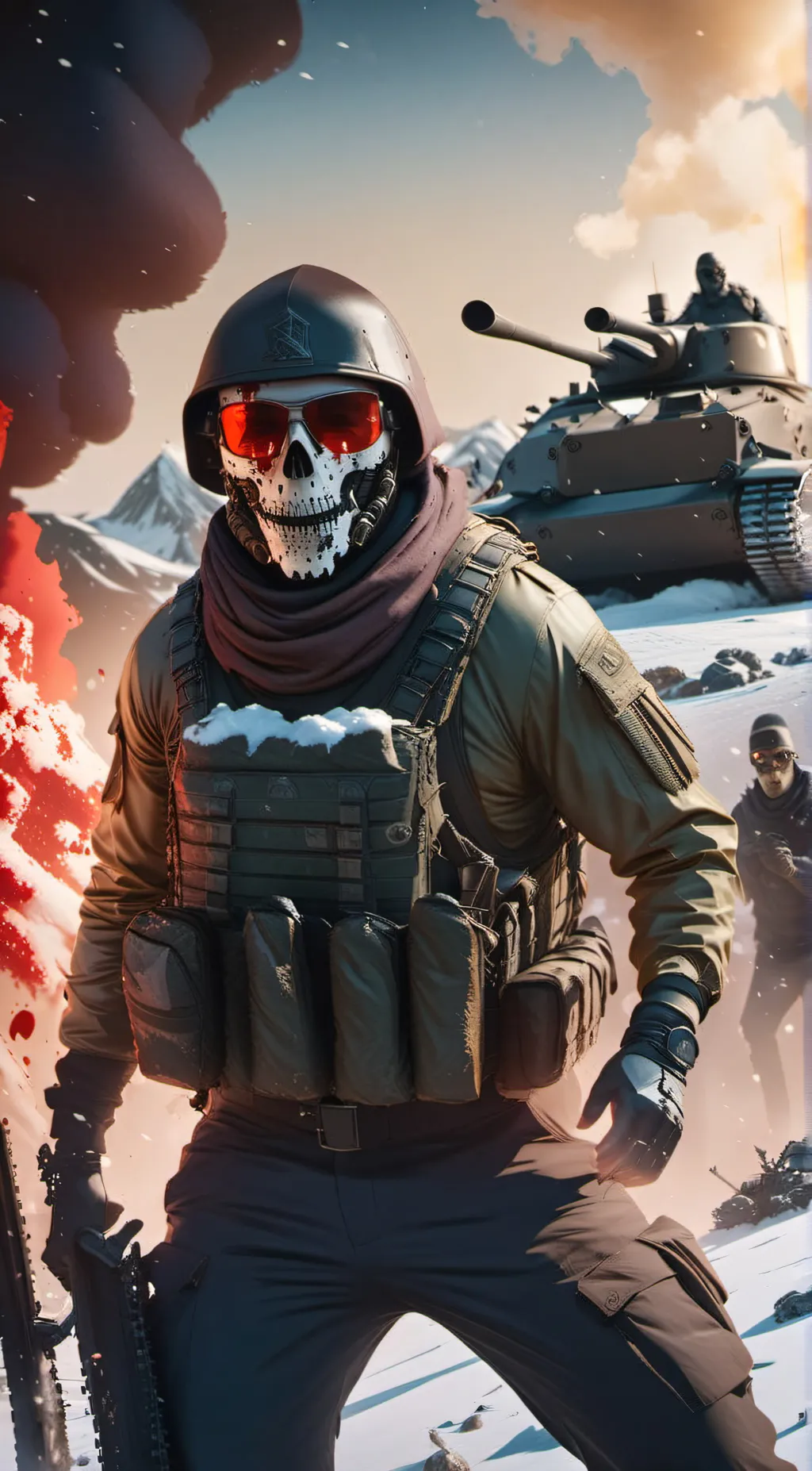 ai character: call of duty/ghost background