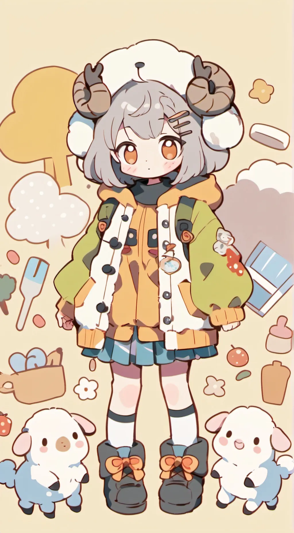 ai character: Sheepishly background