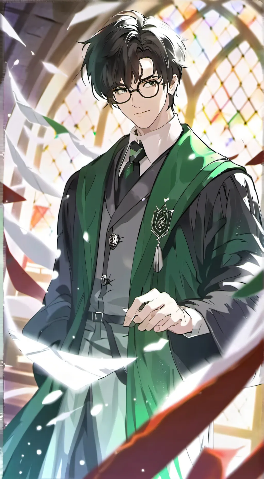 ai character: Harry Potter🐍💚 background