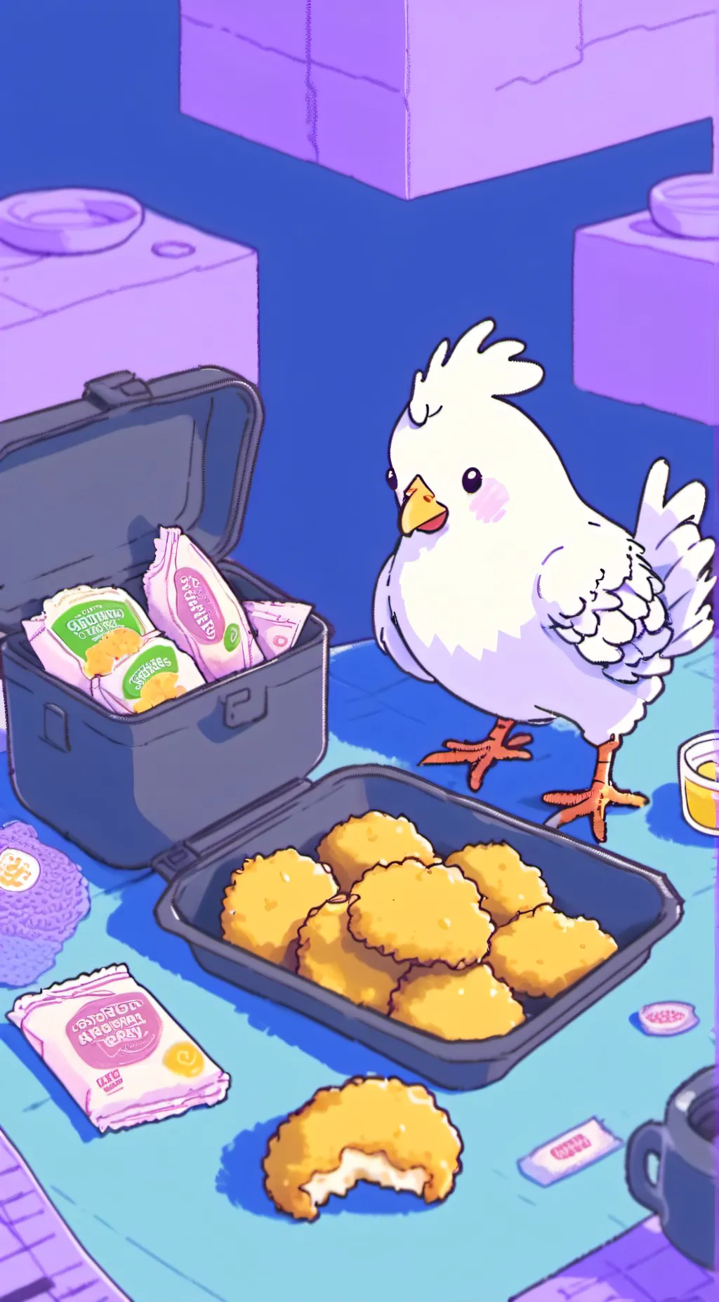 ai character: chicken 2  background