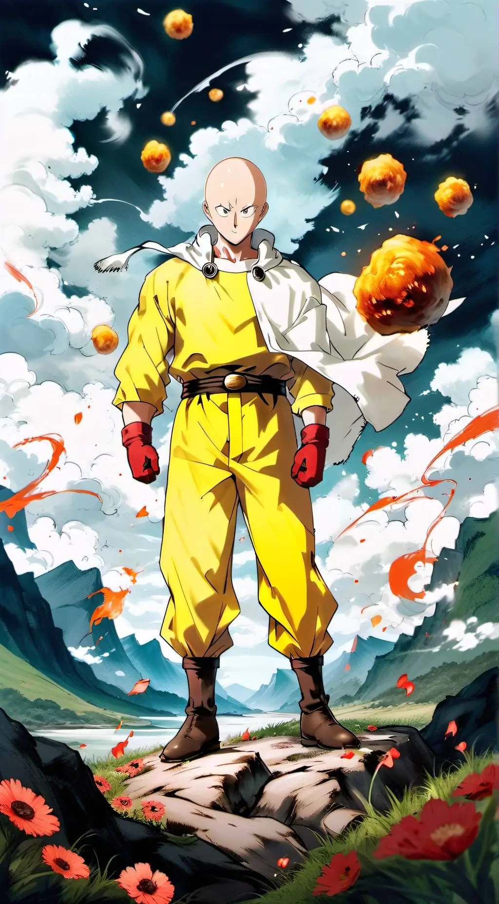 ai character: ONE PUNCH MAN😑 background