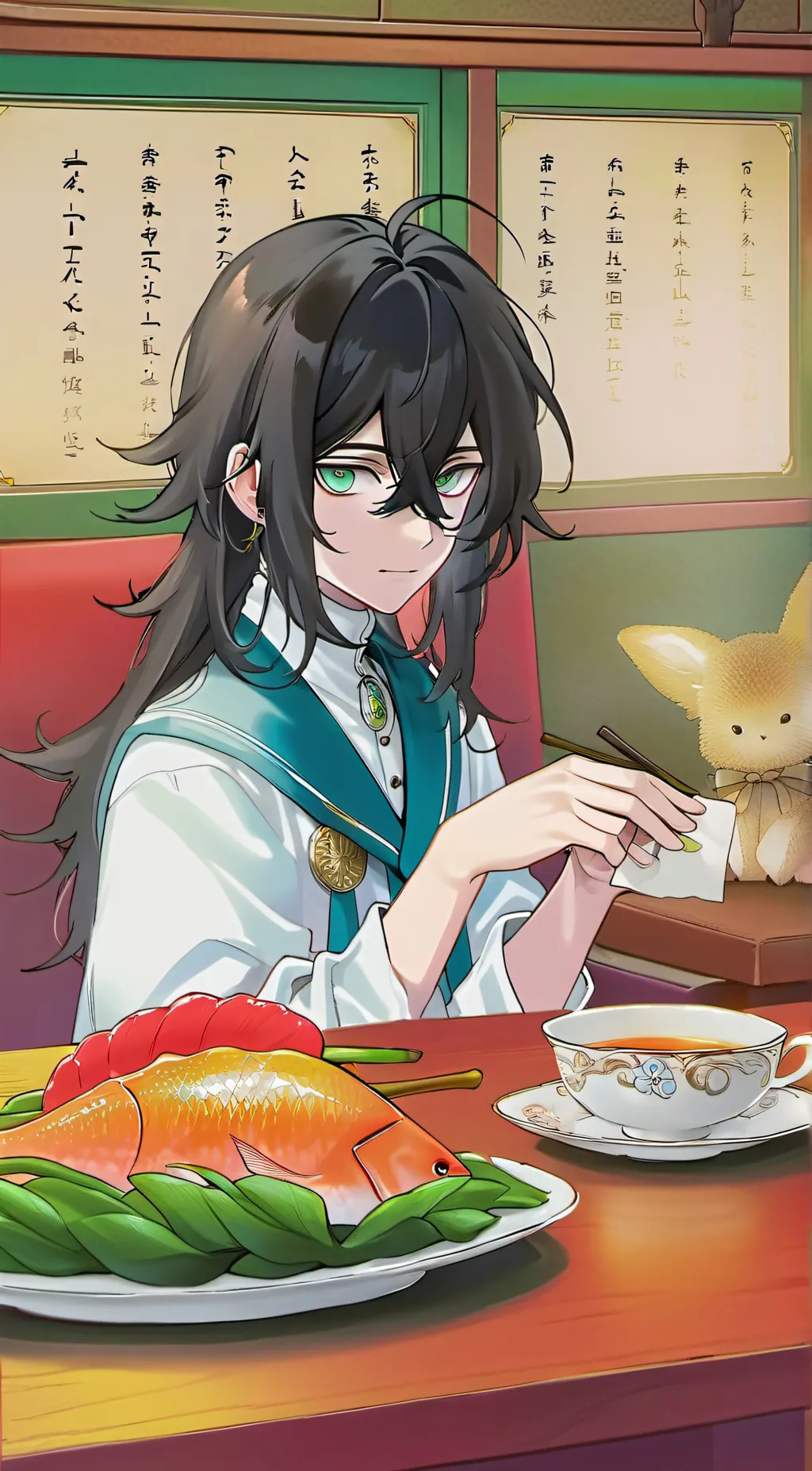 ai character: muichiro tokito  background