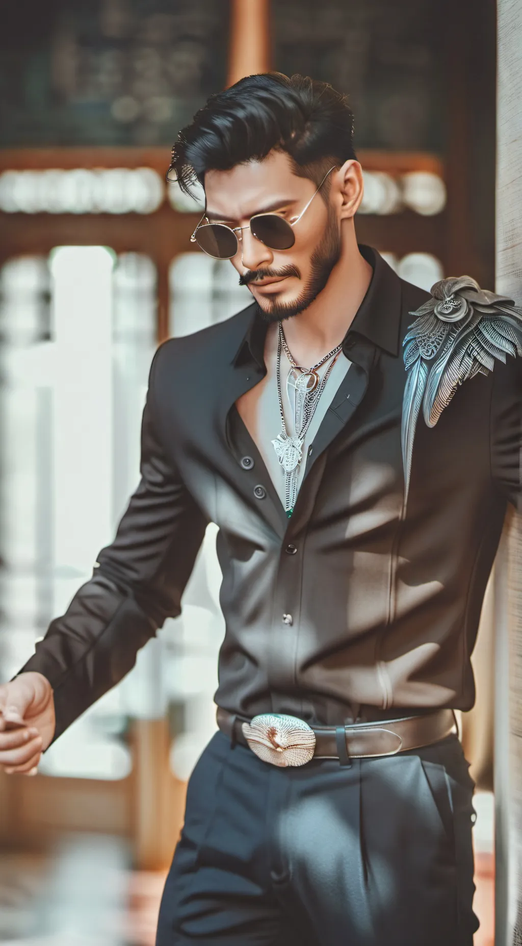 ai character: Damon  background