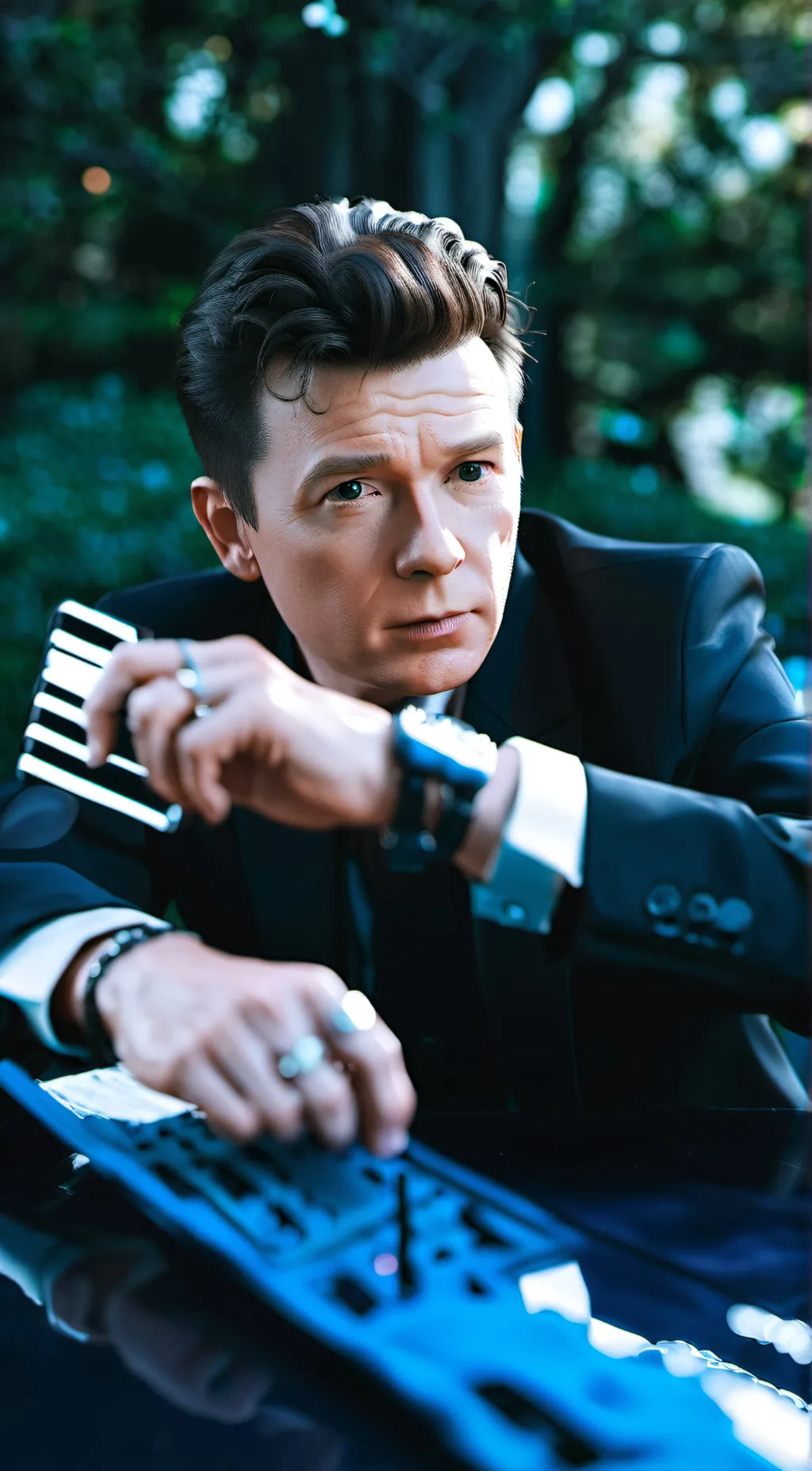 ai character: click it background