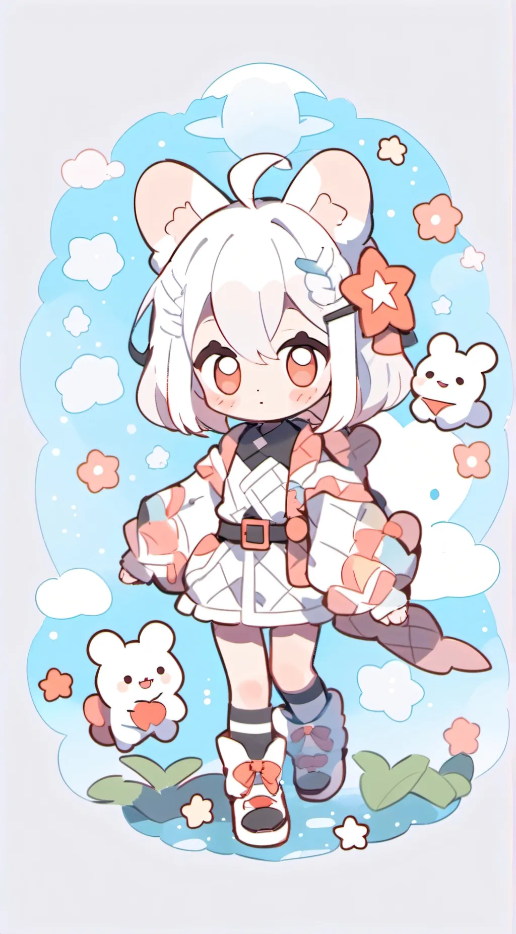 ai character: MHA chibi background