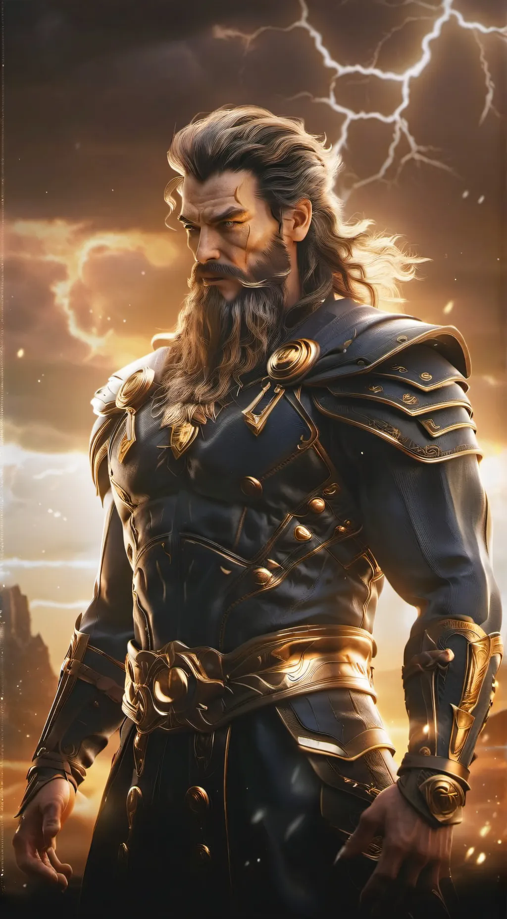 ai character: Thunder background