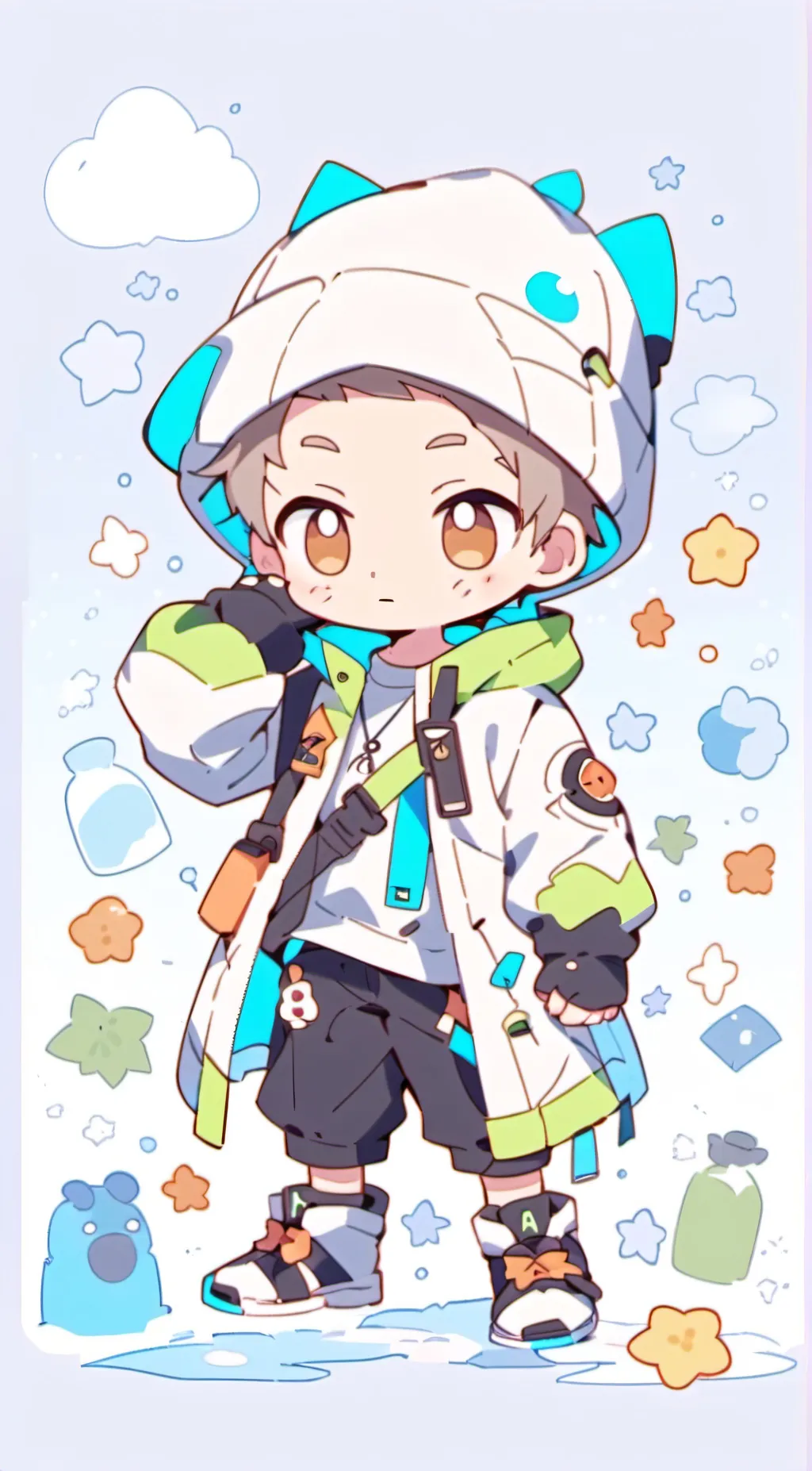 ai character: default boy  background