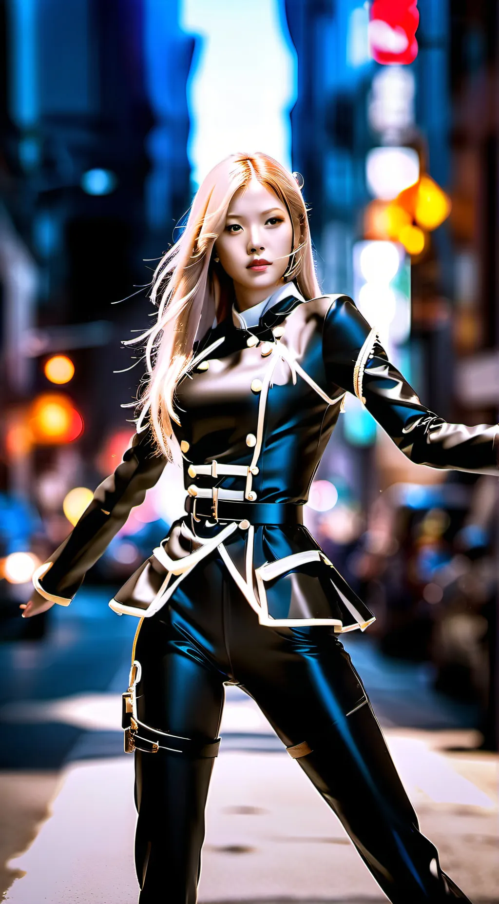 ai character: Rose BlackPink background