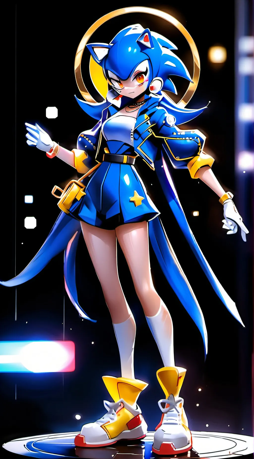 ai character: Female metal sonic background