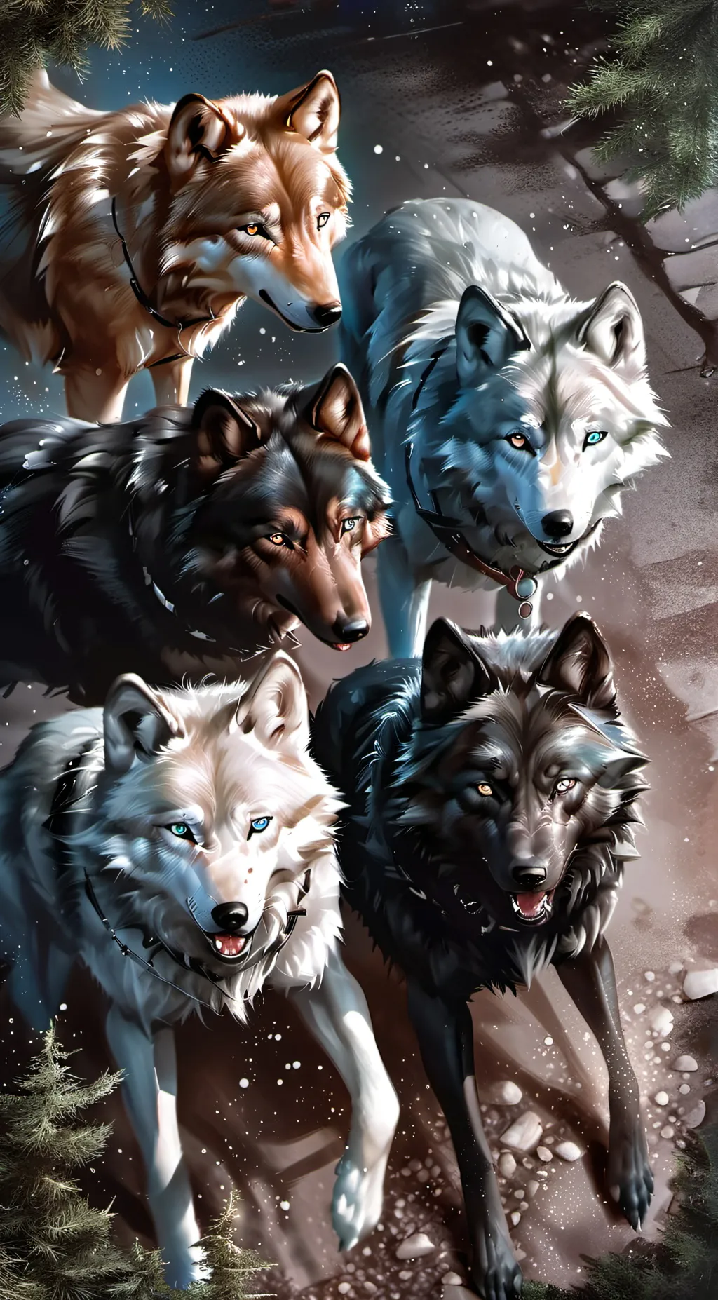 ai character: The bloody five background