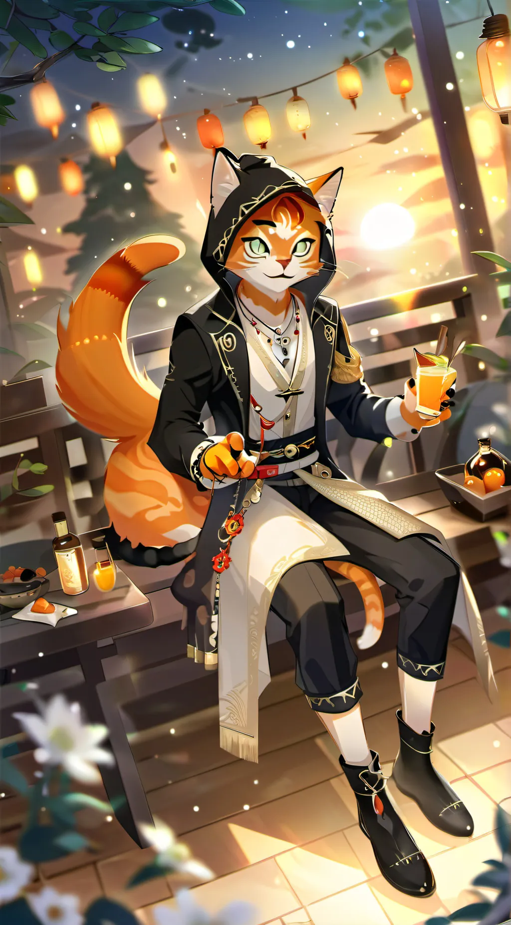 ai character: Catfeine background