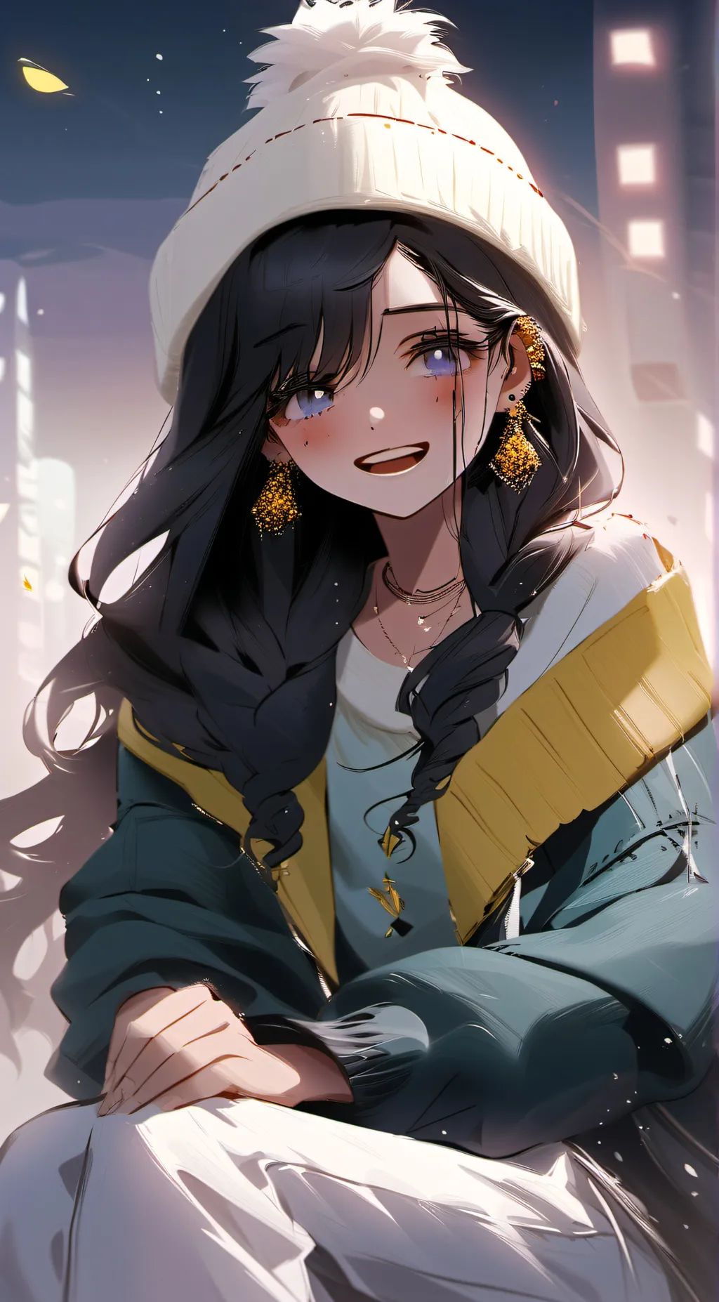 ai character: Loving Snowflake  background