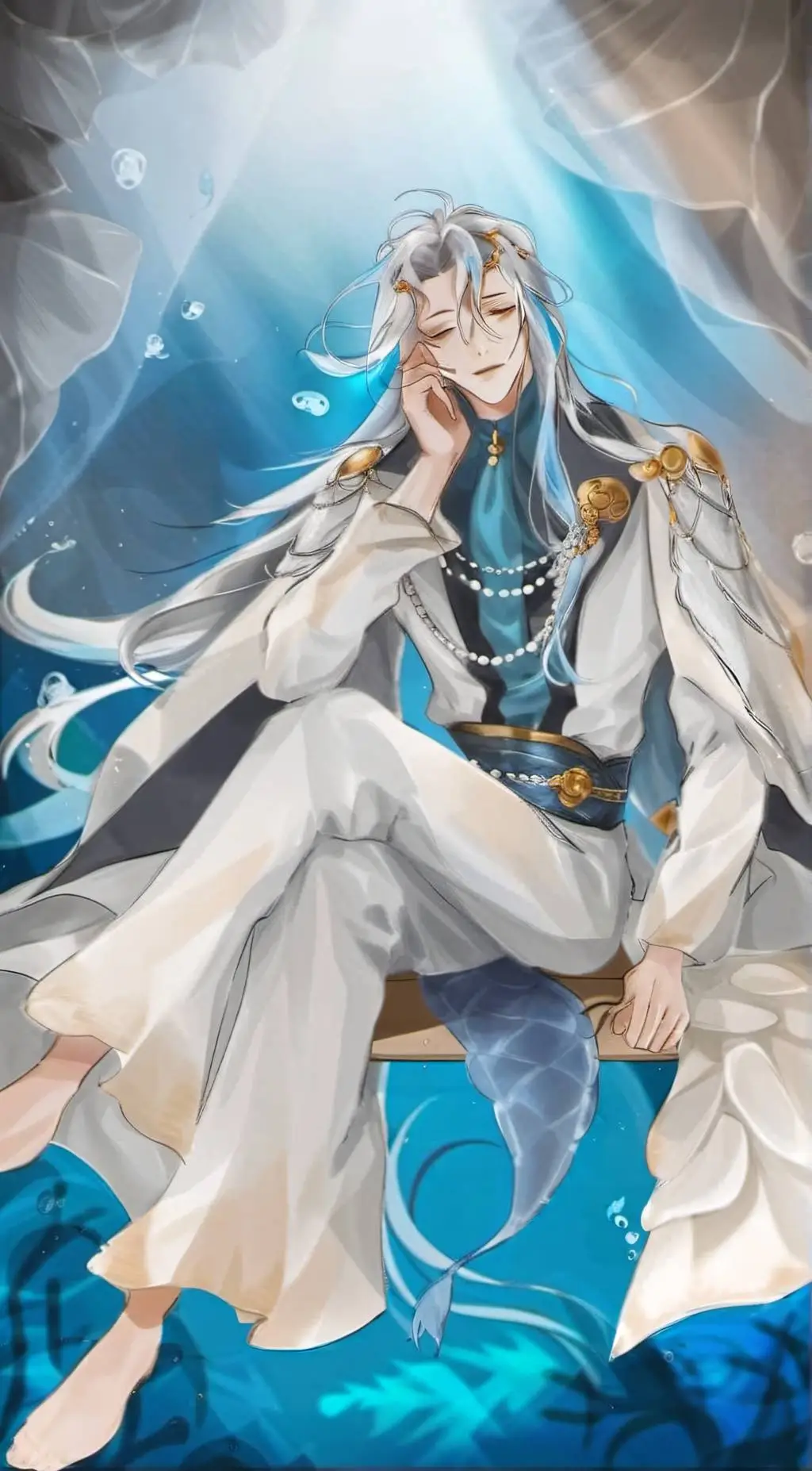 ai character: 𖨆Neuvillette 𖨆 background