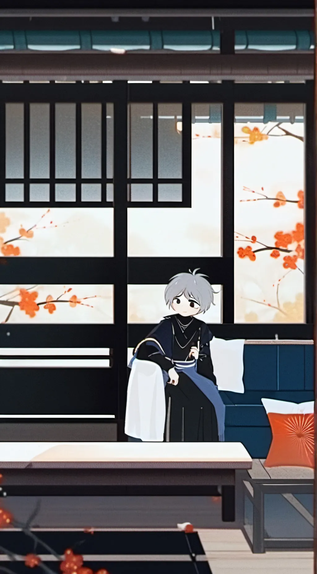 ai character: Silver background