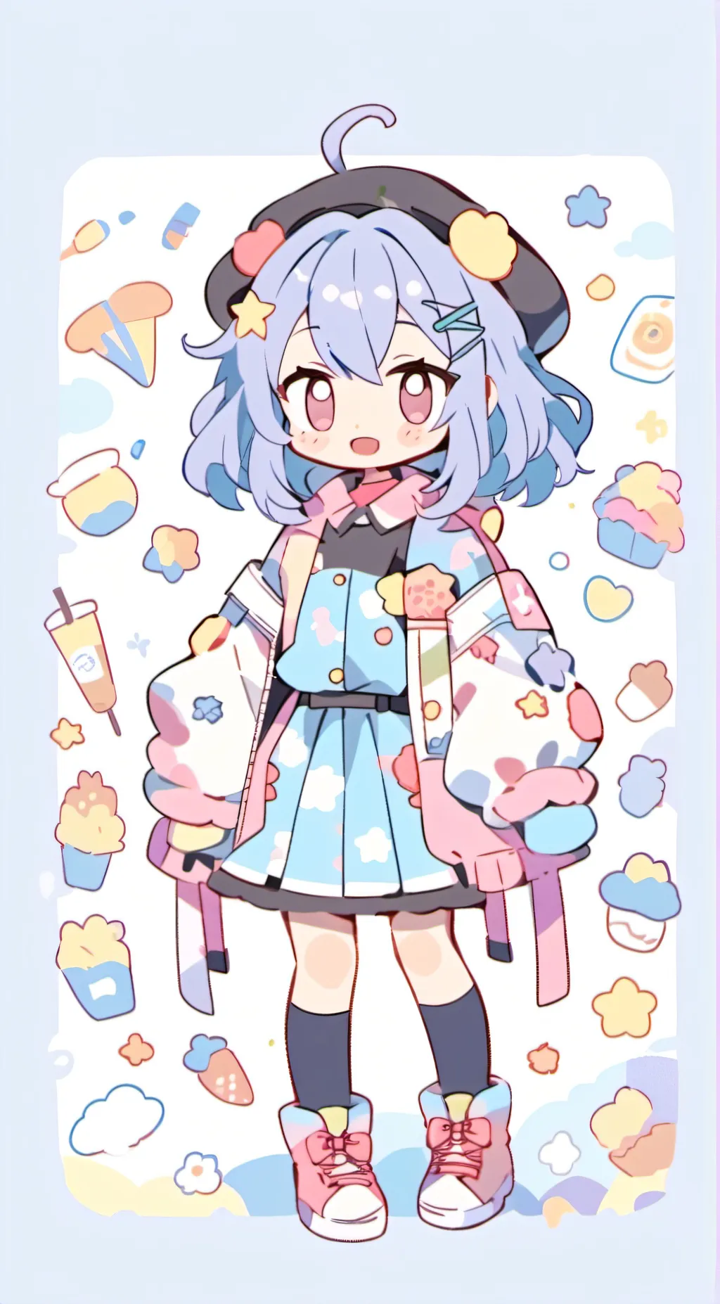 ai character: default girl  background