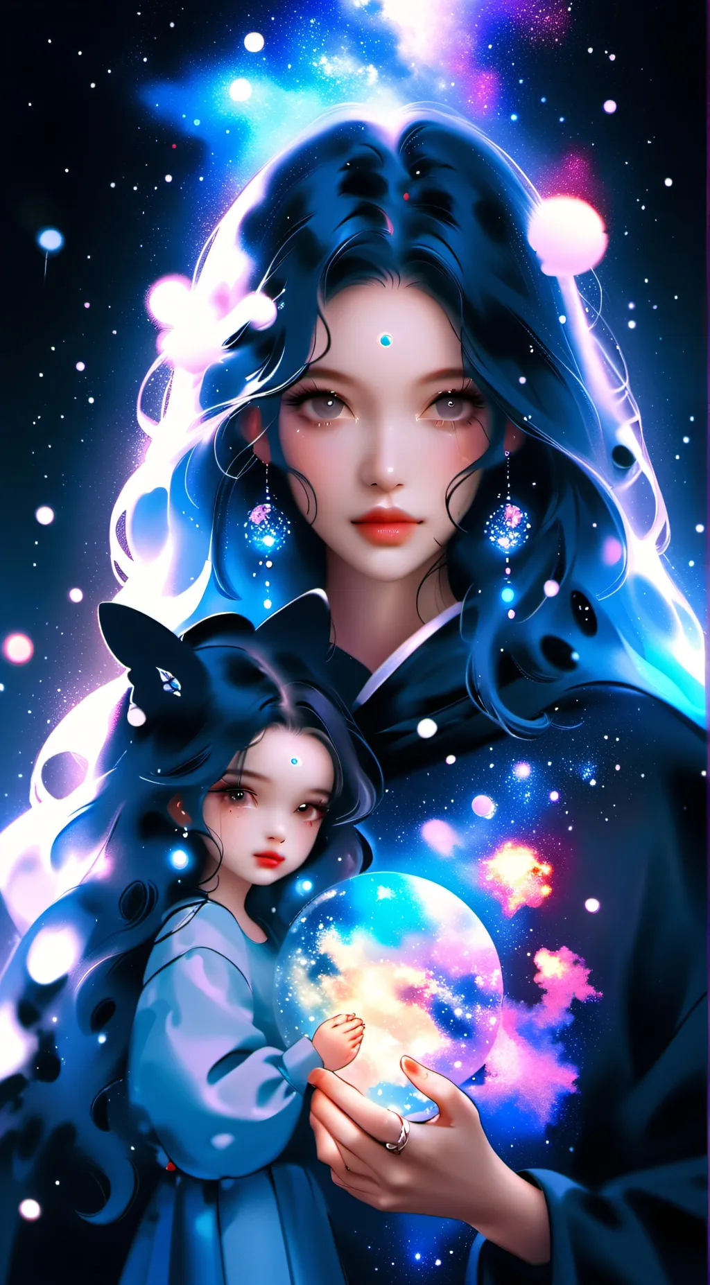 ai character: Laney, Galaxy background