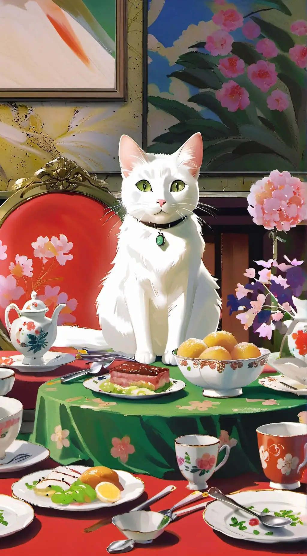 ai character: evil cat background