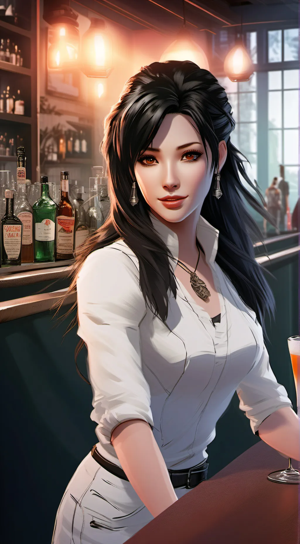 ai character: Tifa Lockhart  background