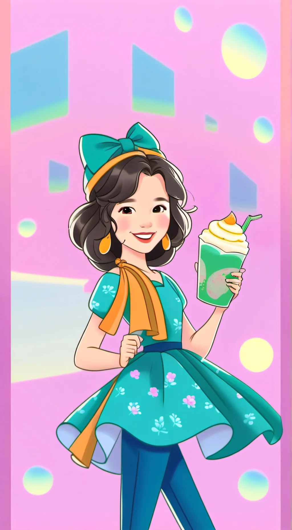 ai character: familia diamond background