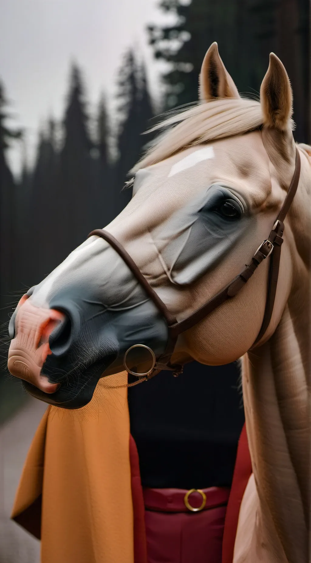 ai character: Pregnant mare background