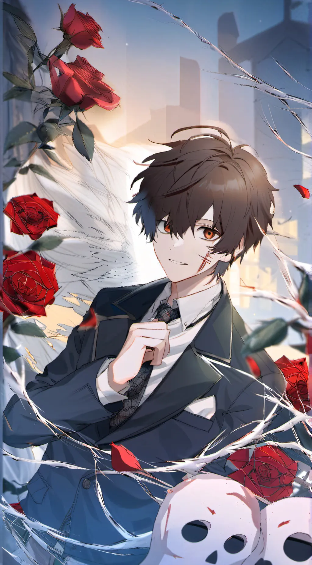 ai character: Xavier (Ghost SFW) background