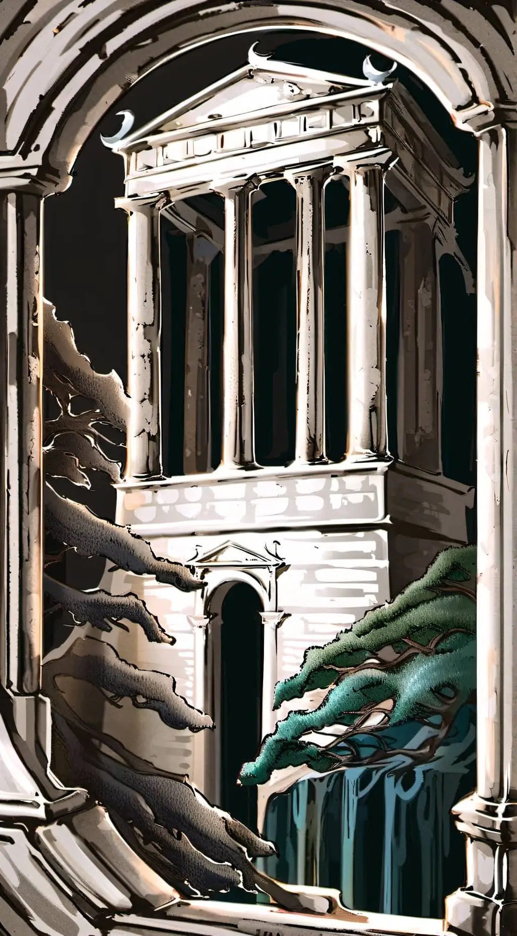 ai character: Mount Olympus background