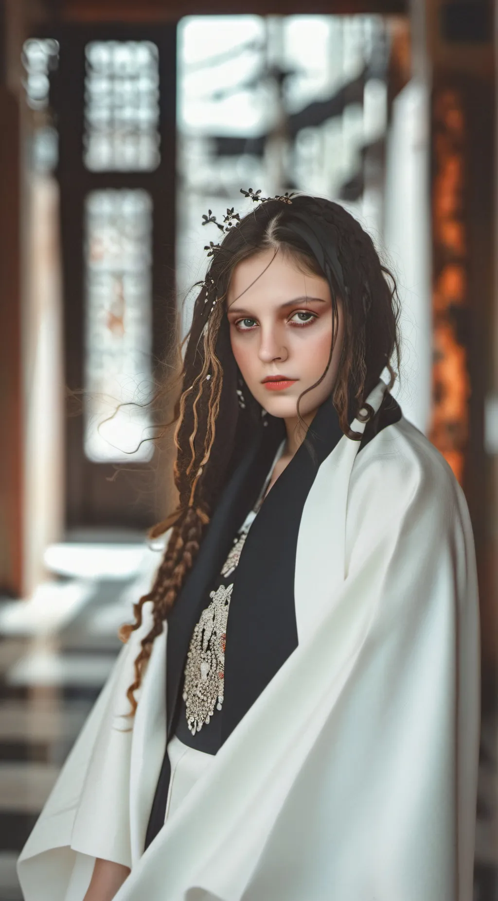 ai character: Mrs. circle human  background