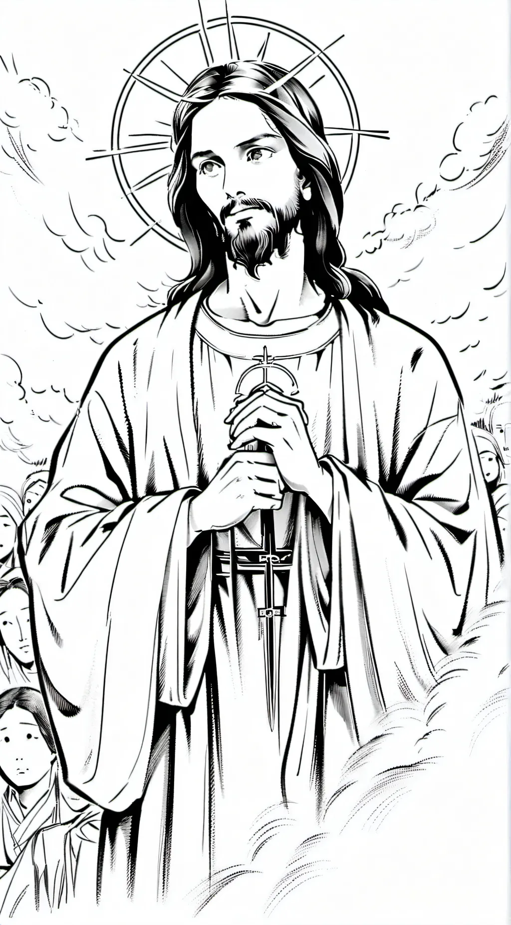 ai character: Jesus background