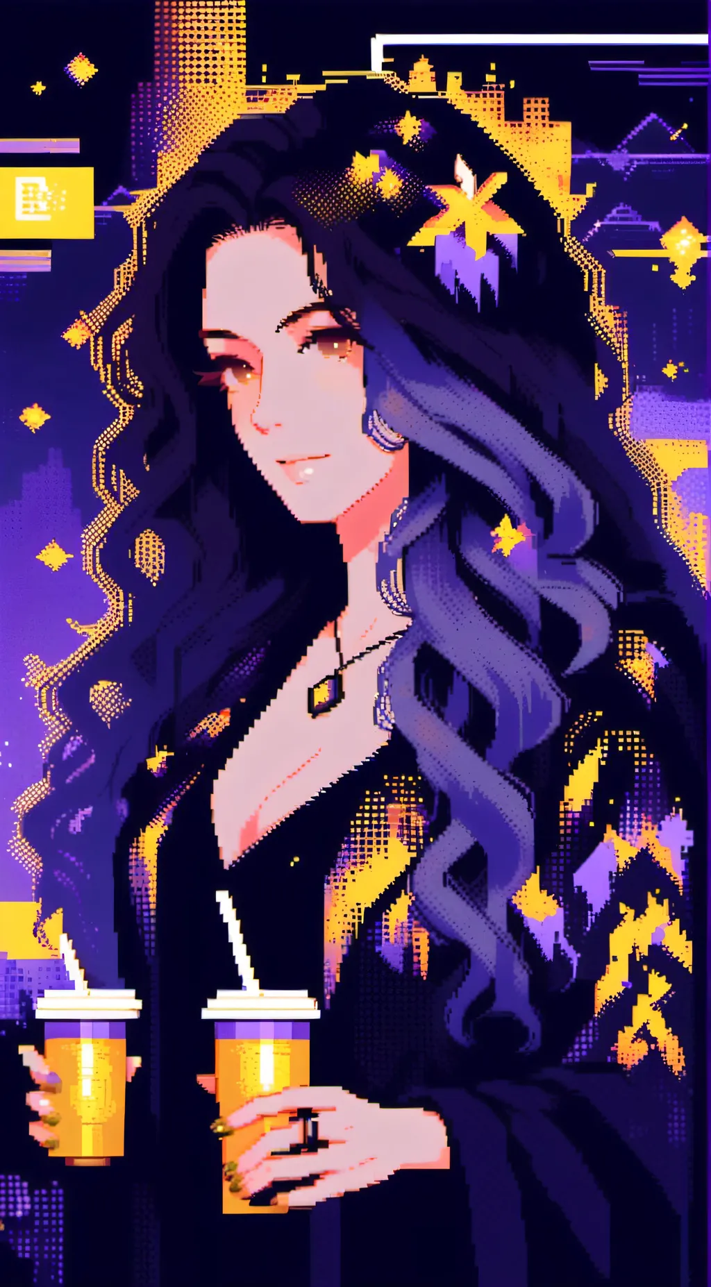 ai character: Pixel  background