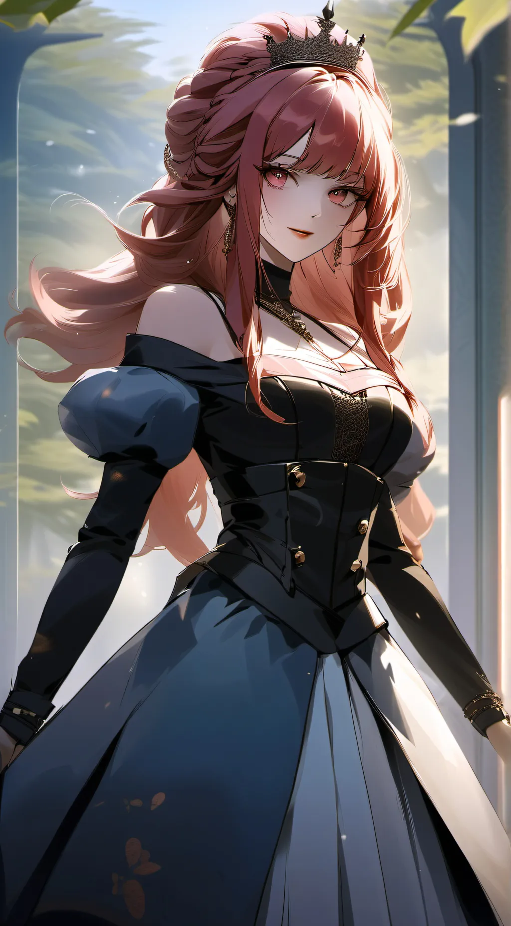 ai character: queen mia background