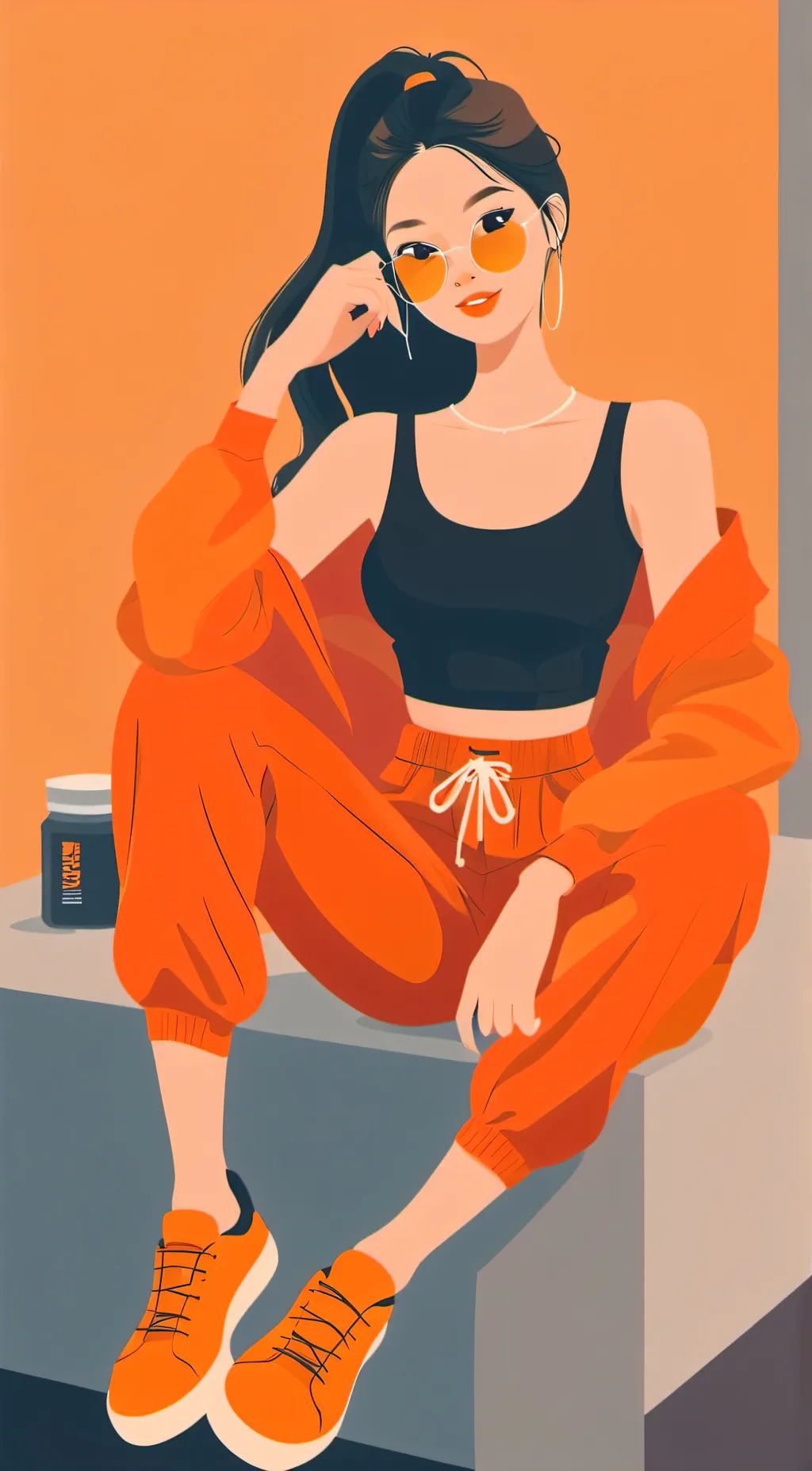 ai character: Sunny in in Charge background