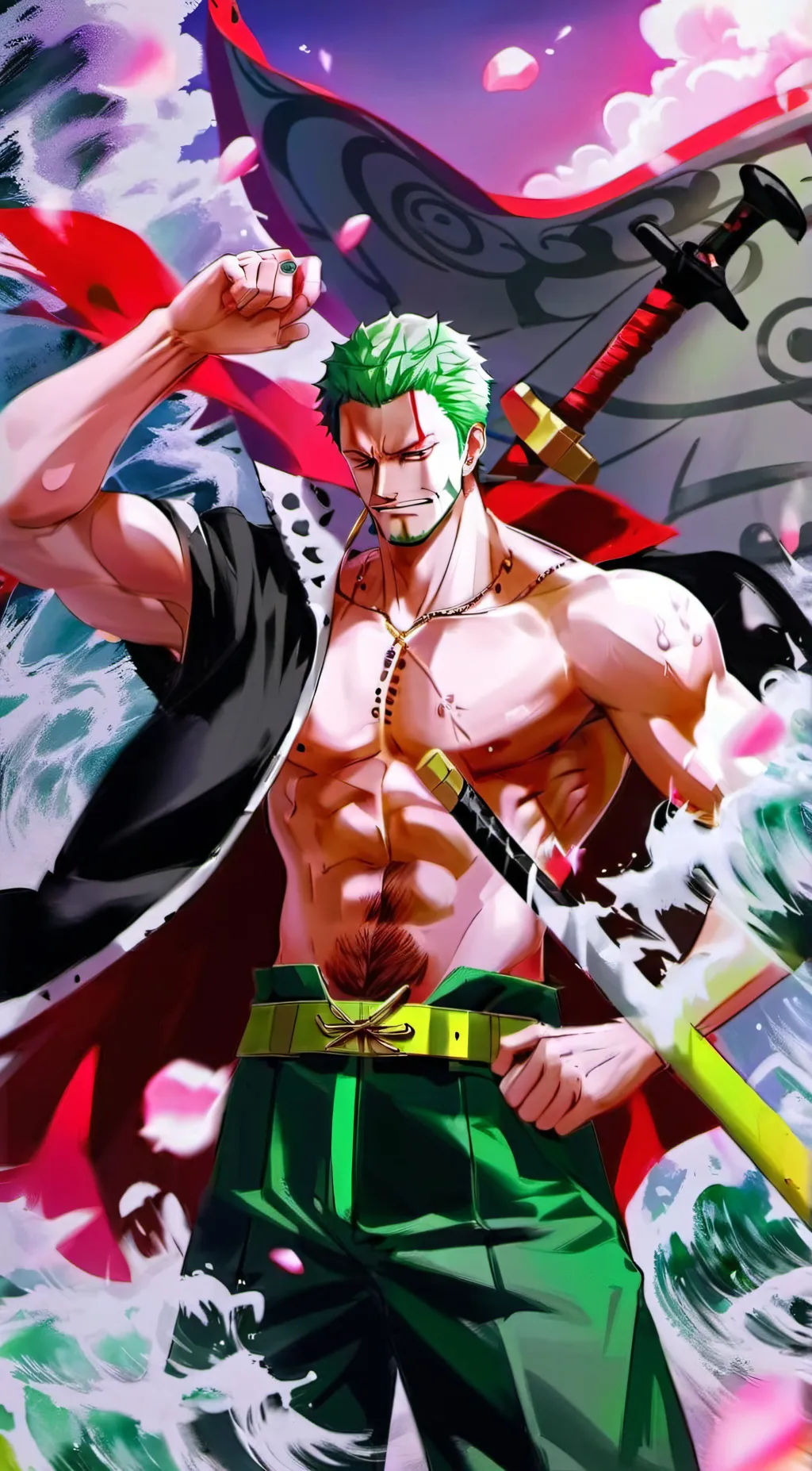 ai character: zoro background