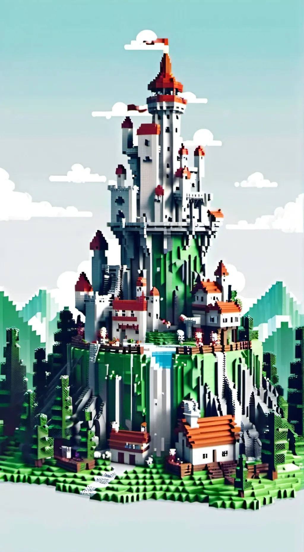 ai character: Minecraft Kingdom background