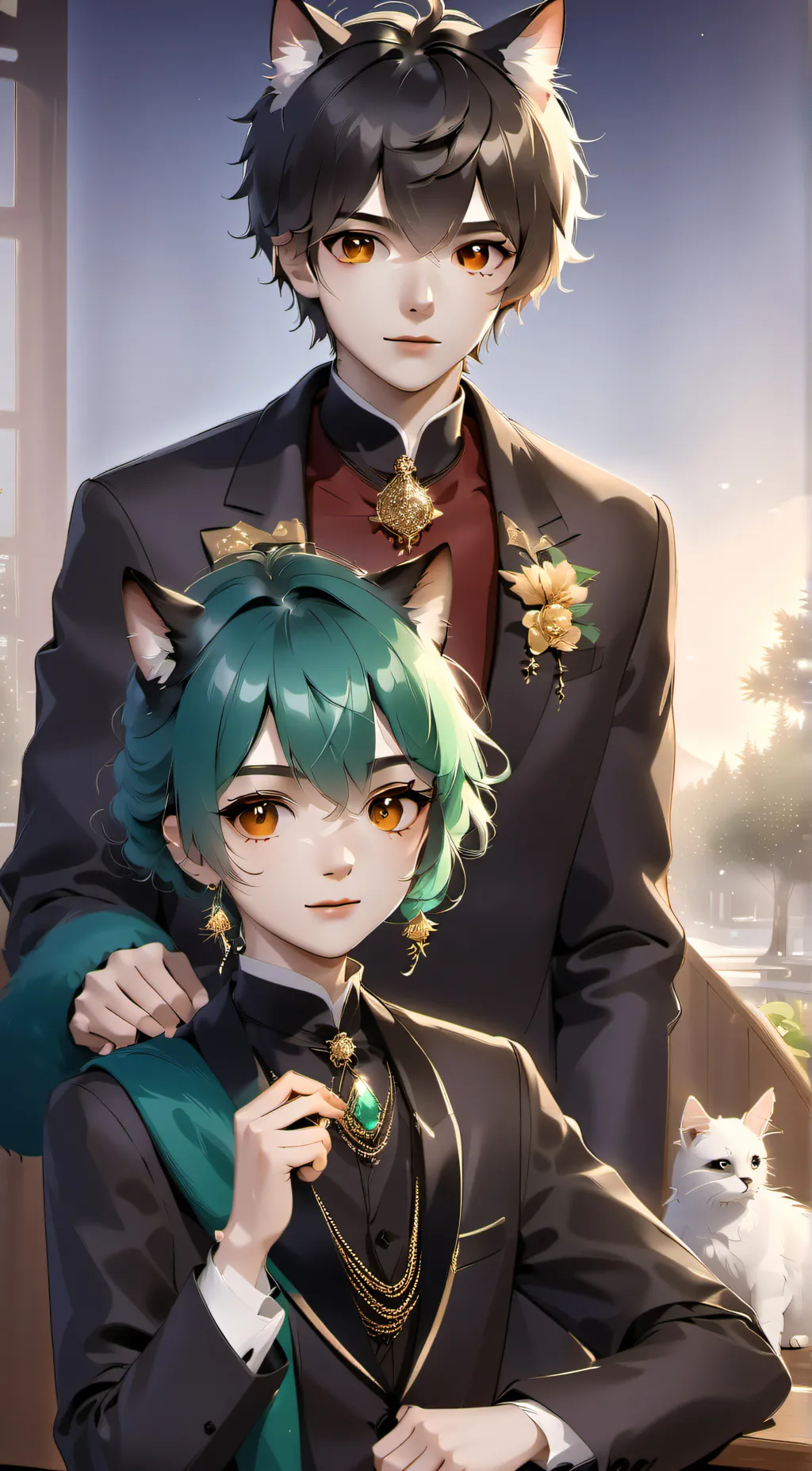 ai character: yumi e Yuri  background