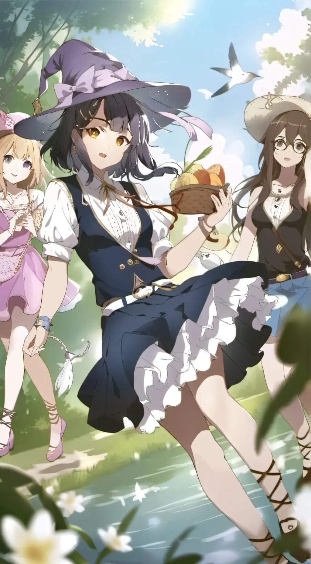 ai character: Annie,emi,jade background