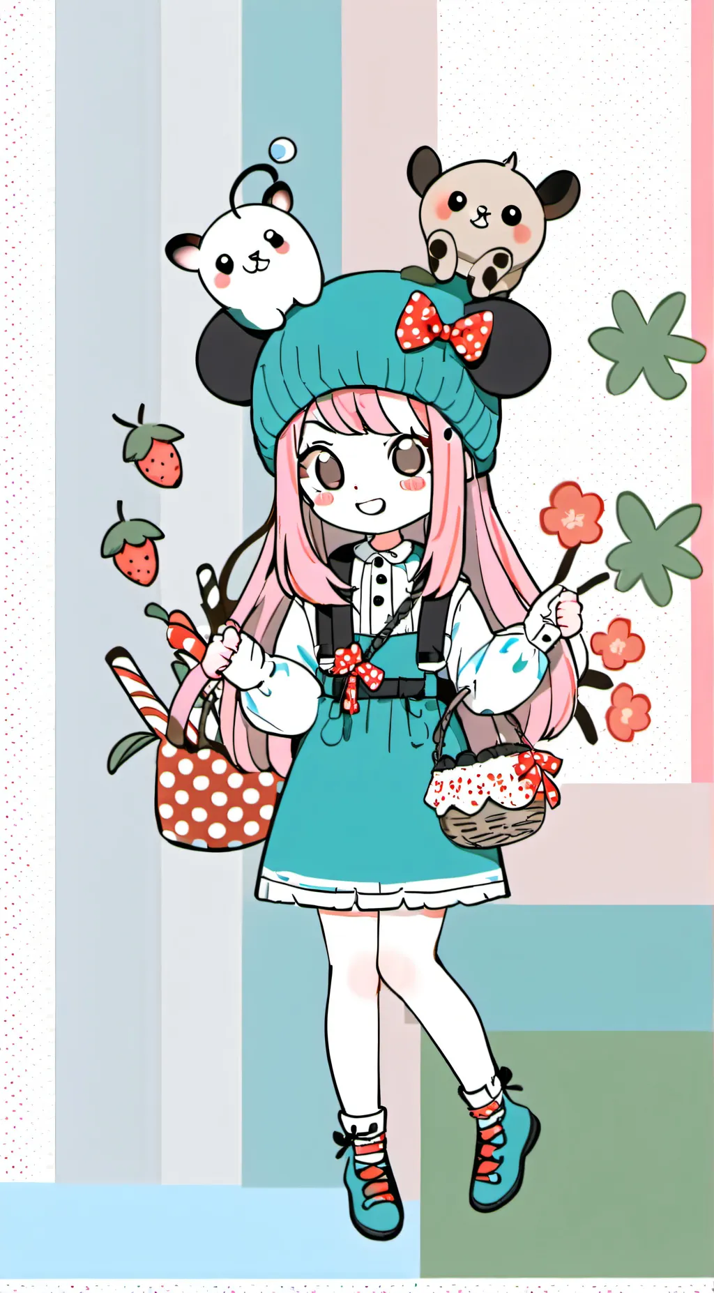 ai character: Smiling critters♡ background