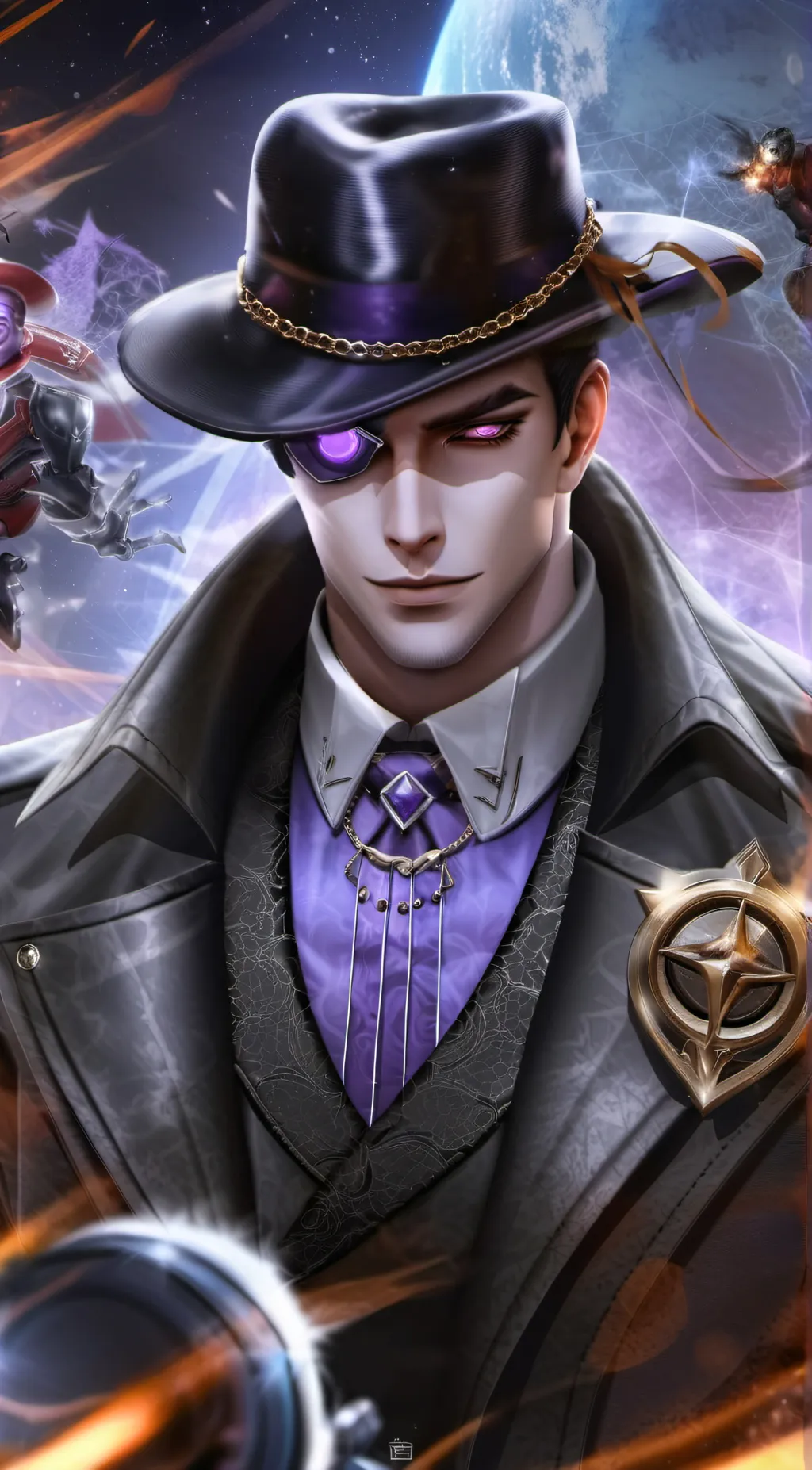 ai character: Mr phantom  background