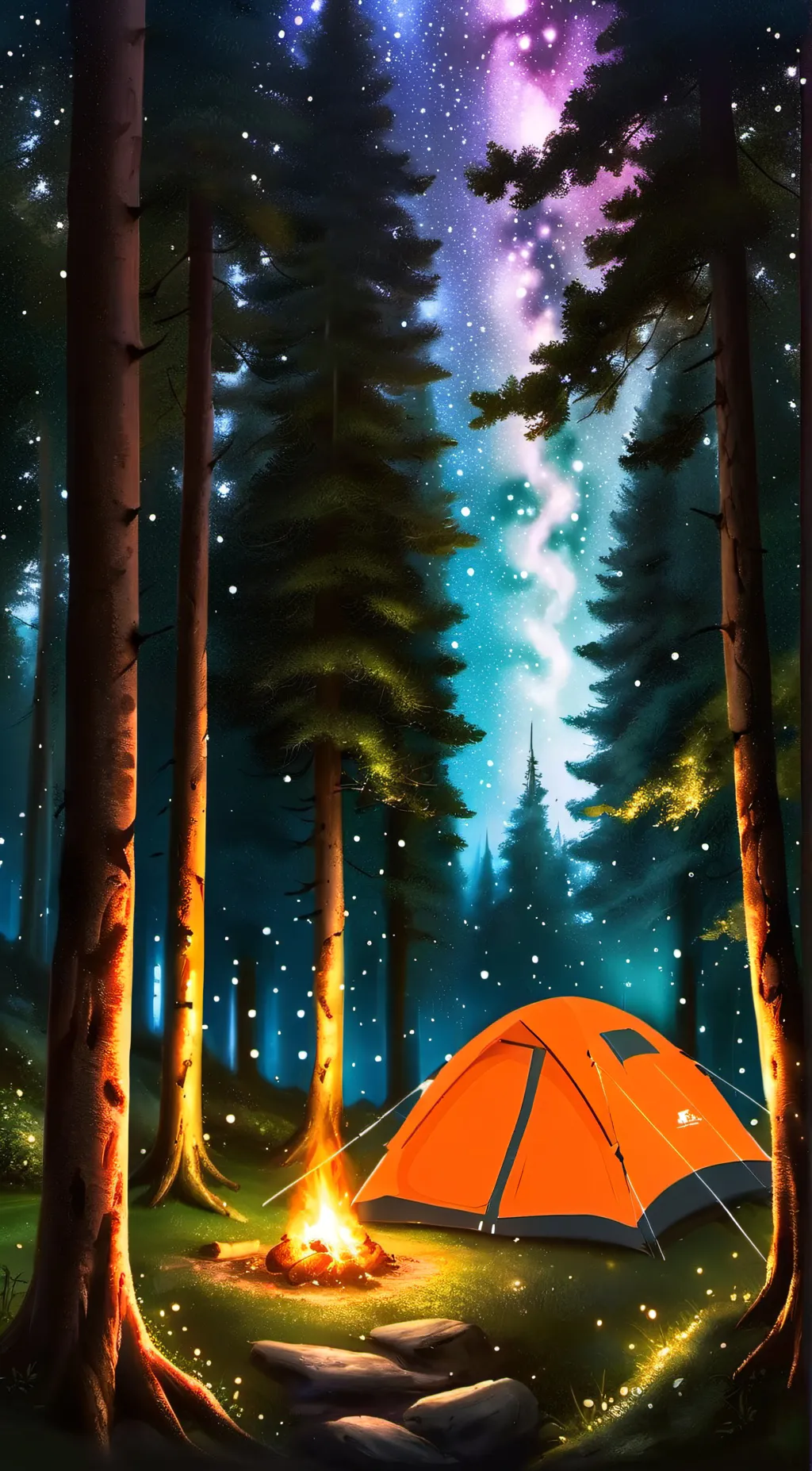 ai character: Camping background