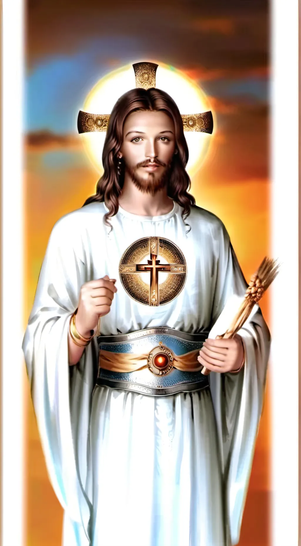 ai character: Jesus background